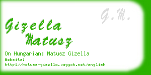 gizella matusz business card